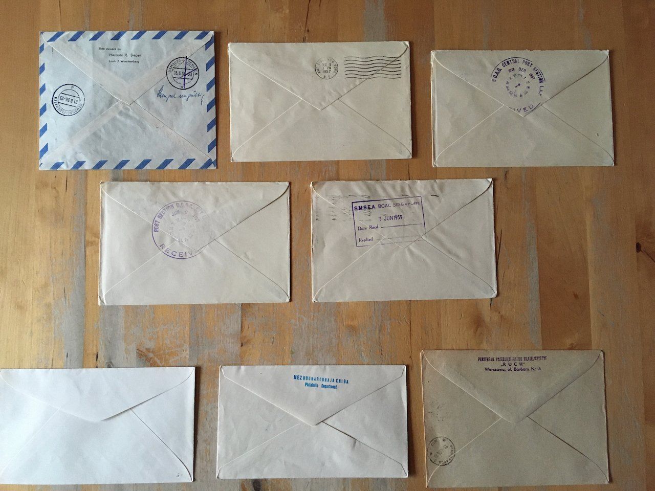 Tutti i francobolli: 16 Flugbriefe ganze Welt 1955-69 – Usato da Nesslau venduto da zueri6 7