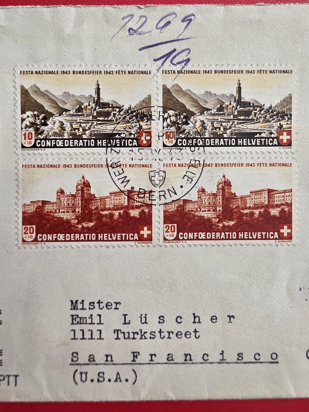 Tutti i francobolli: Bundesfeier-Briefmarken 1943 – Usato da Bern venduto da Kocholo 2