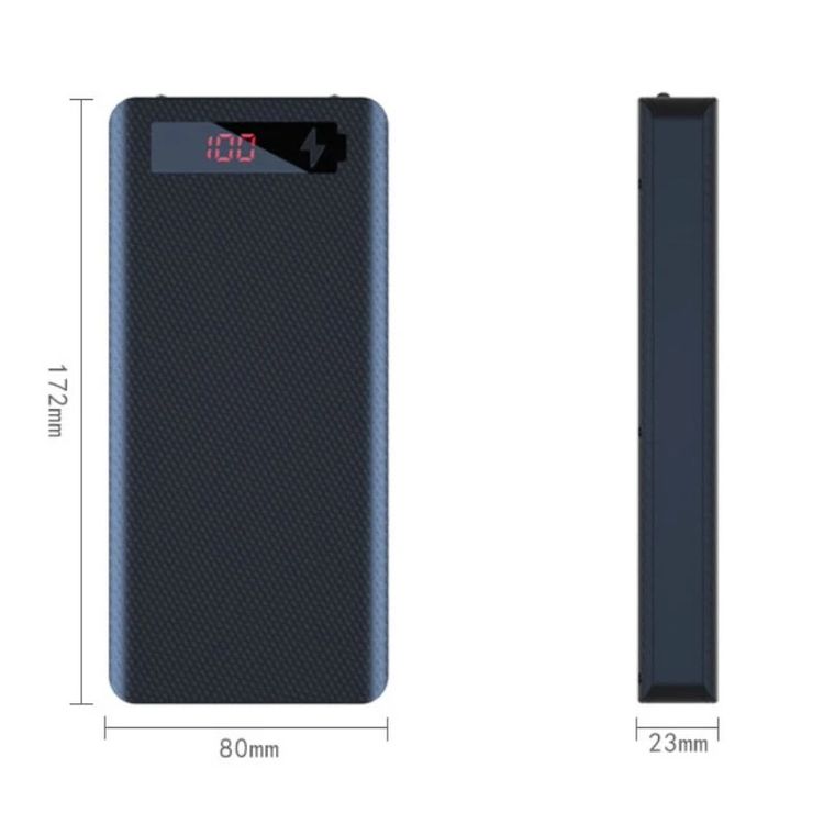 FERNIDA Powerbank, 10.000 mAh, klein, snellaadfunctie, accu met DC, USB en Type-C aansluitingen voor verwarmde kleding, draagbare externe batterijbank voor verwarmbaar vest, broek en mobiel smart