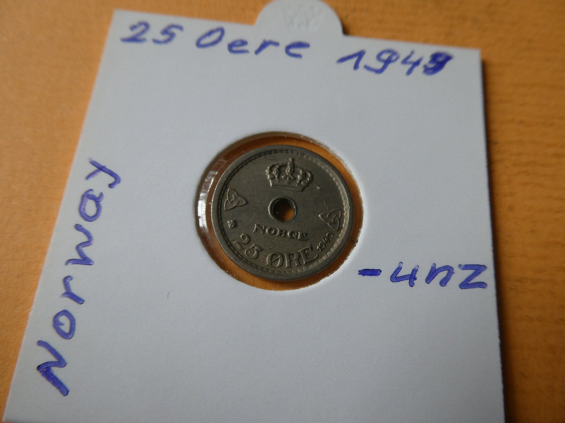 Tutti le monete: Norwegen 1949, 25 Oere – Usato da Hinterforst venduto da Rohusri