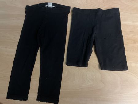 2 schwarze H&M Leggins 7/8 Gr.110