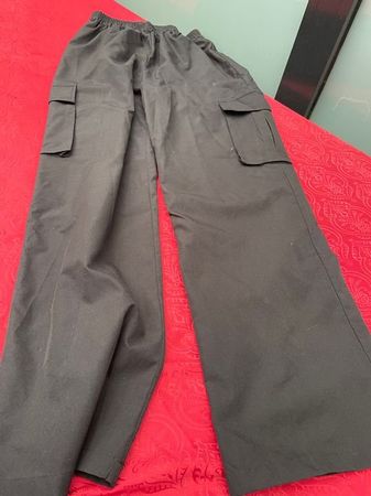 Damen schwarze Hose leicht Trainerhose Freizeit Hose 38