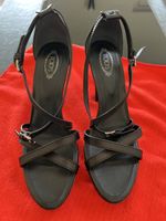 Sandales Tod's noires élégantes, pointure 37.5-38