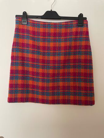 Minirock kariert orange/pink/türkis Grösse M neu