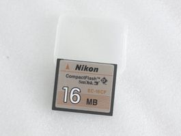 Nikon CF Speicherkarte 16 MB carte mémoire / Memory Card.