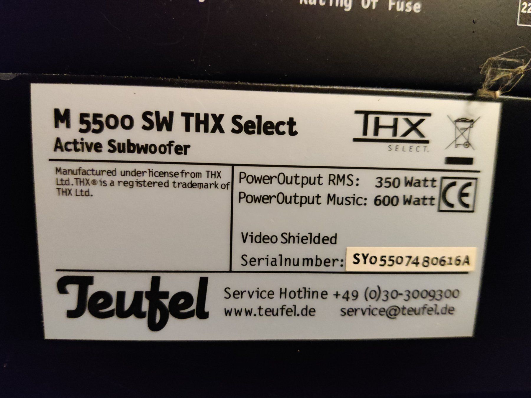 Teufel Casse acustiche: Subwoofer M 5500 SW THX Select 700watt – Usato da Viganello venduto da lau_ln69 4
