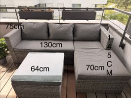 Livique Balkon Lounge-Set  3-teilig, guter Zustand