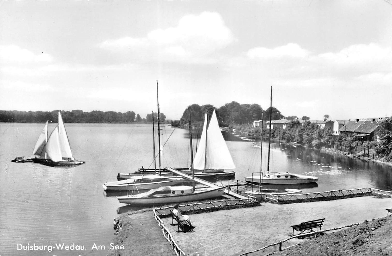 Cartoline postali: Duisburg Wedau, Segelboote – Usato da Ottikon b.Kemptth. venduto da Neptun1974