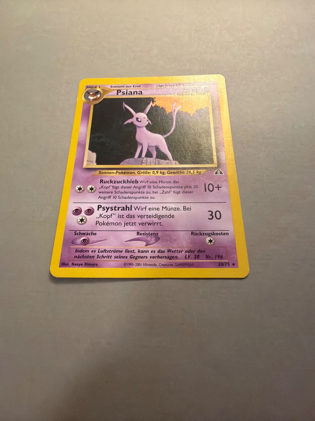 Pokémon Sammelbilder & Trading cards: Psiana / Espeon - neo entdeckung – Gebraucht aus Kehrsatz von Riyouu 1