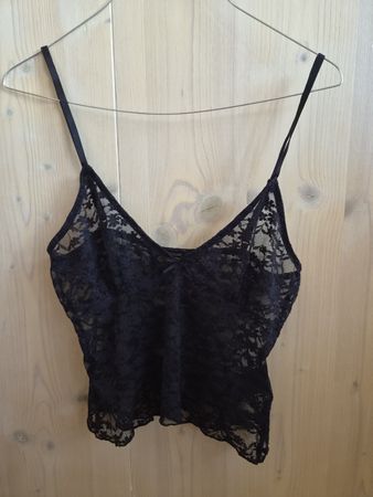 Top Urban Outfitters Archive schwarz Spitze 