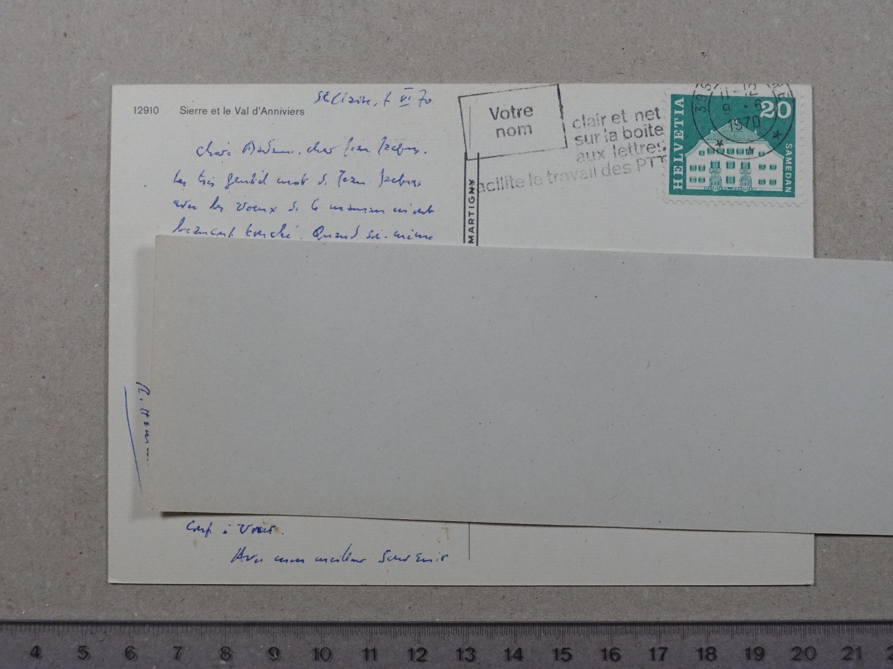 Ansichtskarten: Sierre, Val d'Anniviers, 1970 – Gebraucht aus Lenzburg von fh1 1