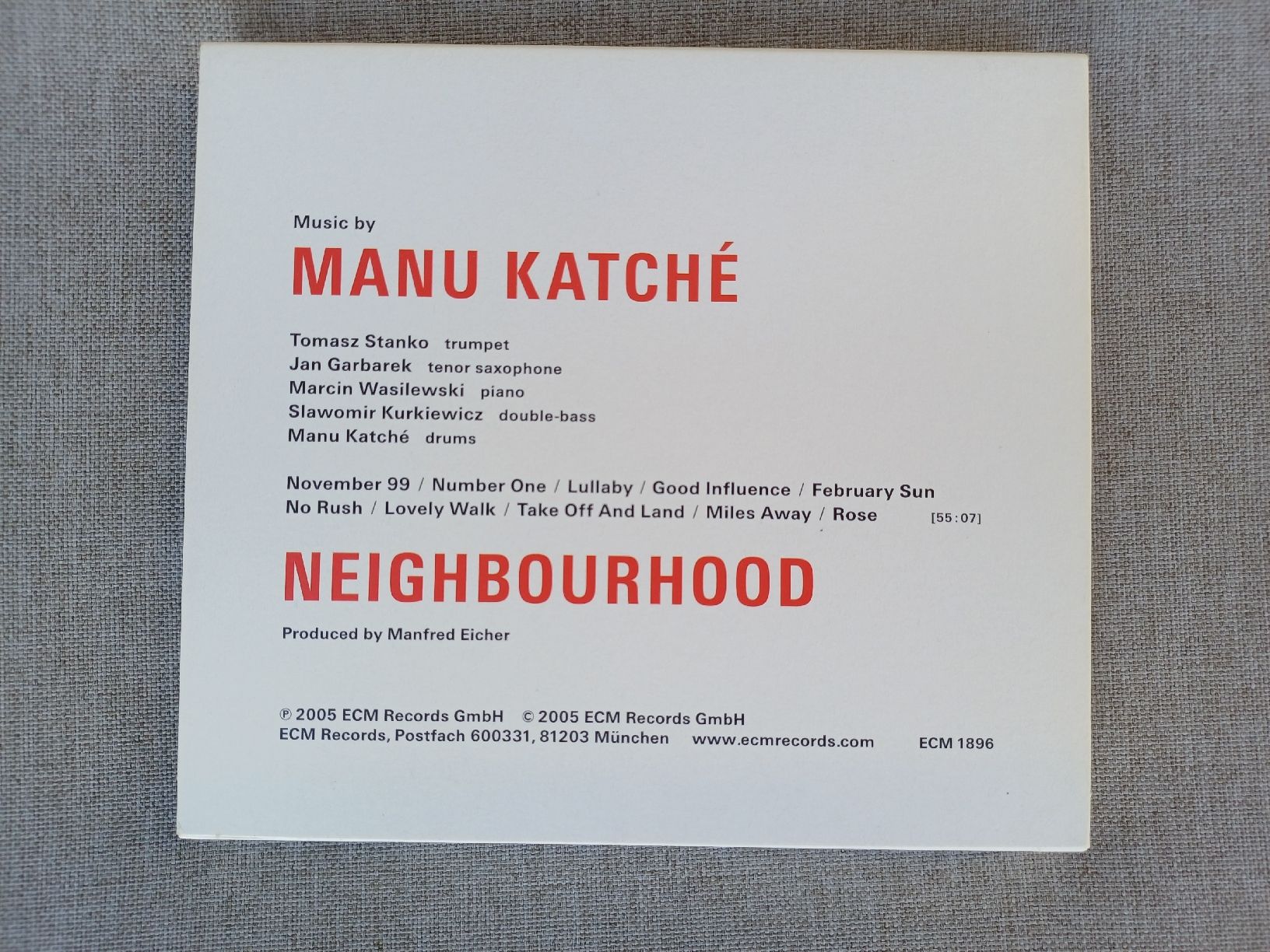CD: Manu Katché "Neighbourhood" CD – Nuovo (secondo la descrizione) da Begnins venduto da Drastic-Sound 1