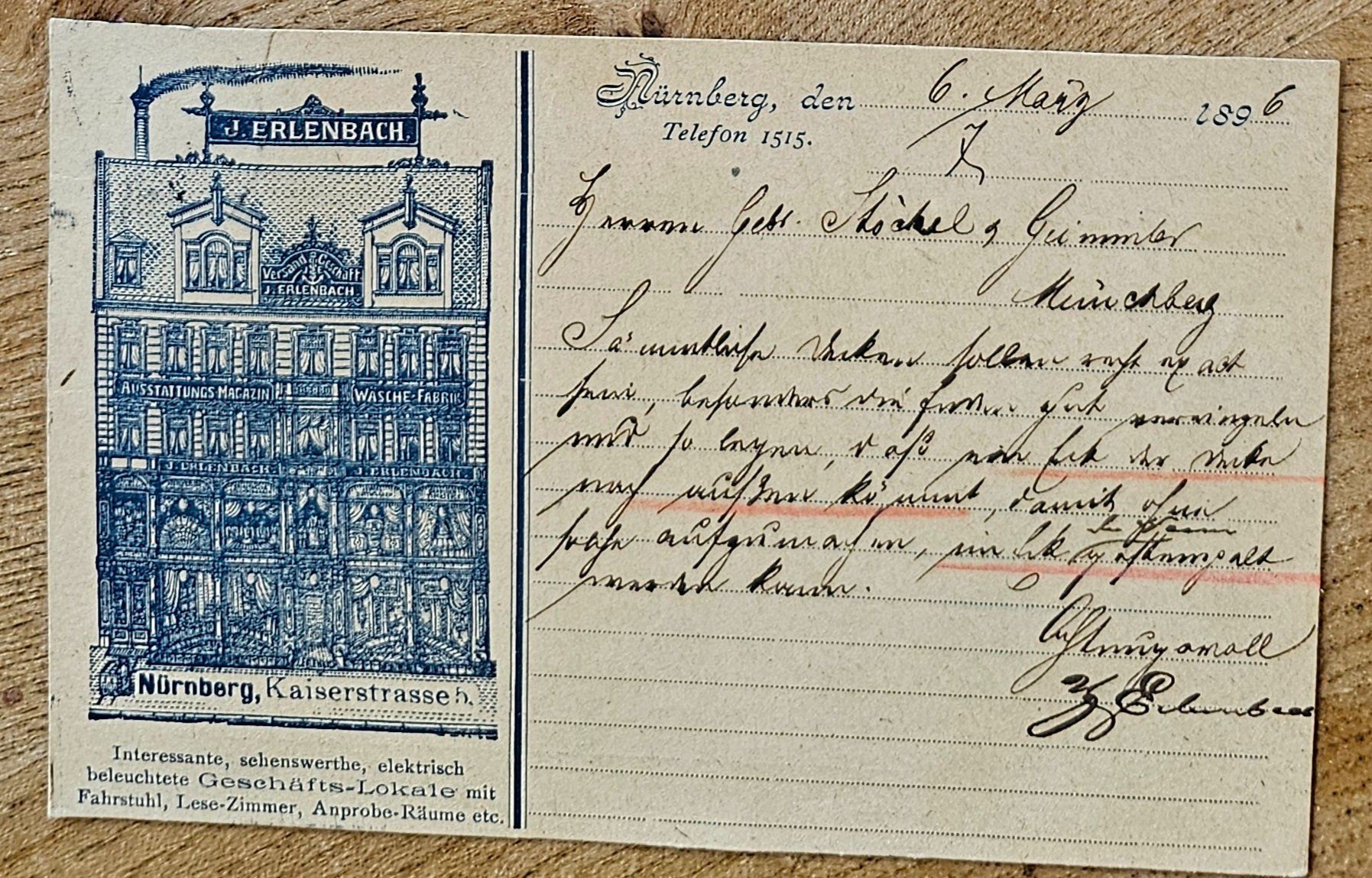 Ansichtskarten: BAYERN Postkarte Münchberg, 1896 – Gebraucht aus Les Valettes von Nuba1