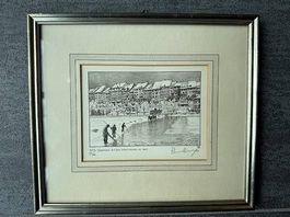 Bild Eissägen auf dem Wiler Stadtweiher um 1900