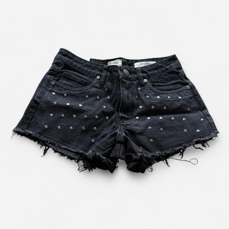 Cotton On Black Denim Studded Shorts