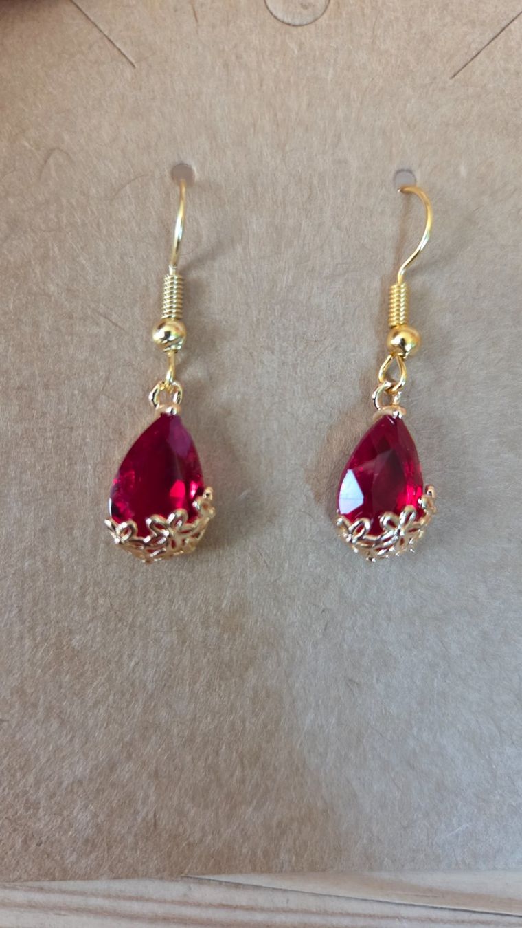 Orecchini pendenti & Orecchini a lobo: Ohrringe Modeschmuck Perlen Style Rot NEU – Nuovo (secondo la descrizione) da Weggis venduto da Leeclipse 6