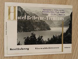Alter Prospekt / Hotel Bellevue Terminus Seelisberg ca. 1930