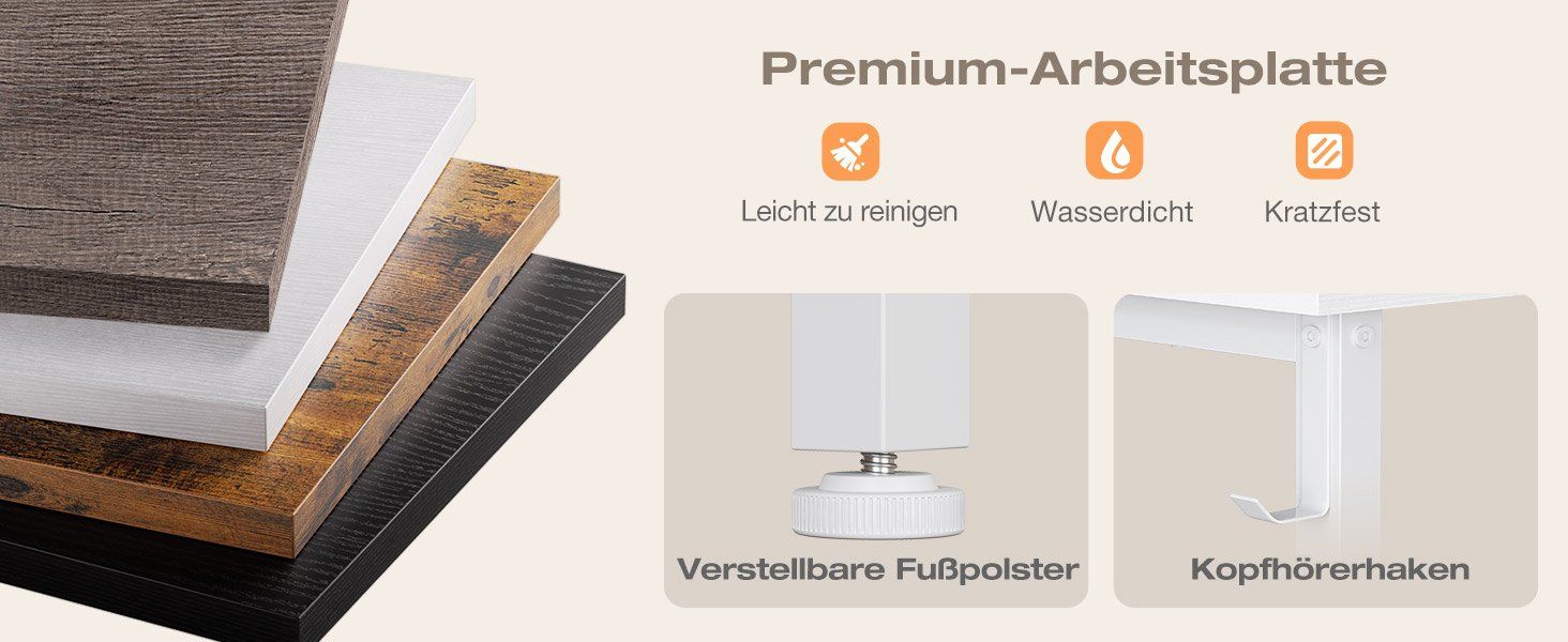 Scrivanie: Bürotisch weiss, Schreibtisch 100x48cm, Computertisch – Nuovo e nell'imballaggio originale da Zürich venduto da MueDes 8
