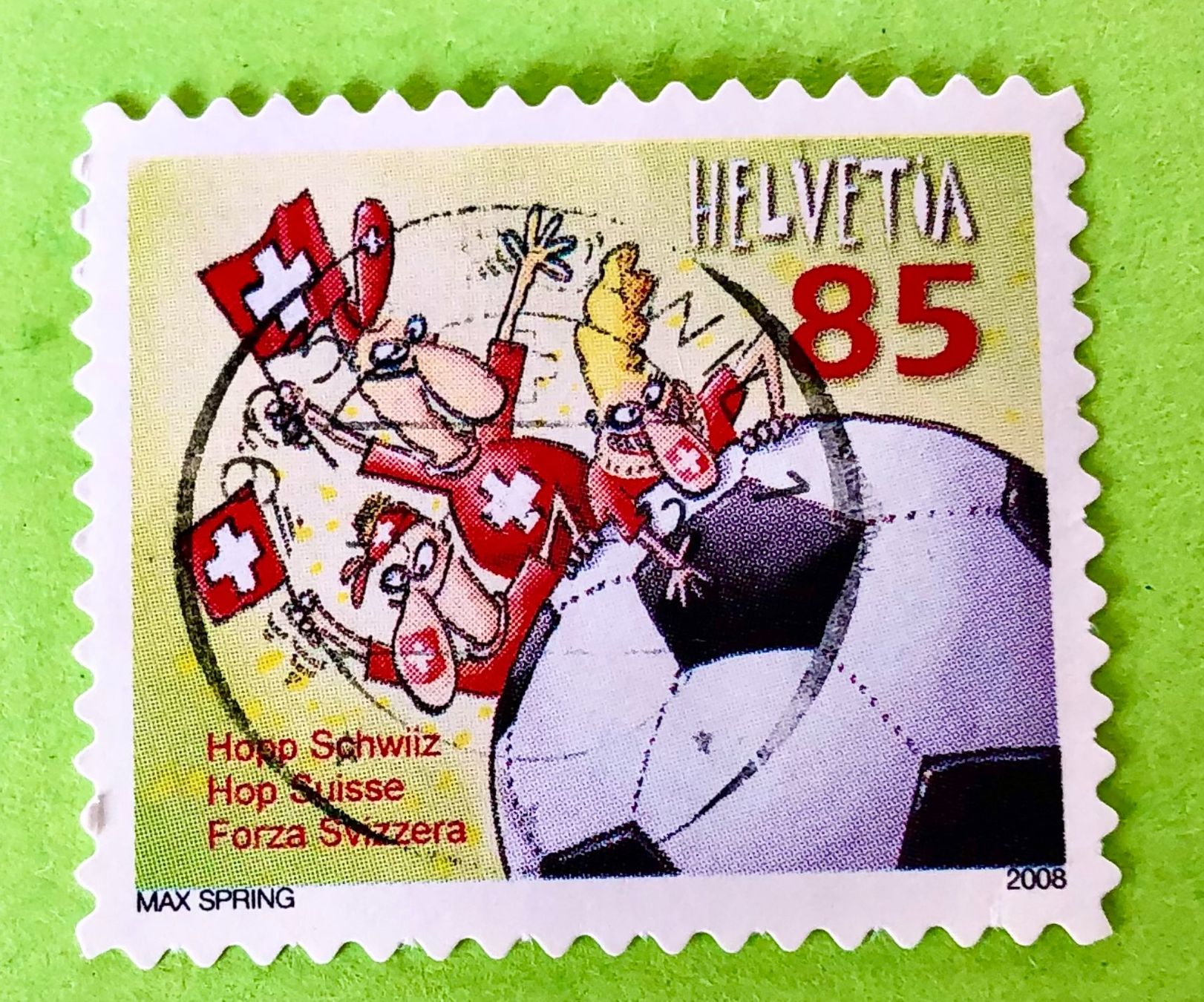 Tutti i francobolli: Nr. 1275 HOPP SCHWIIZ GESTEMPELT 2008    – Usato da Aarau venduto da Billa007