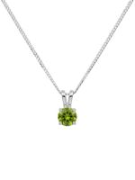 Collier Argent Peridot naturel