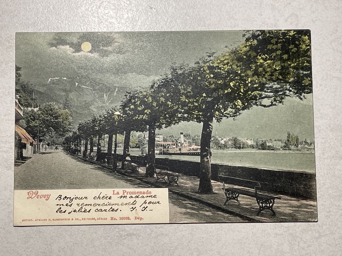Cartoline postali: Vevey La Promenade – Usato da Strengelbach venduto da Aschatan5