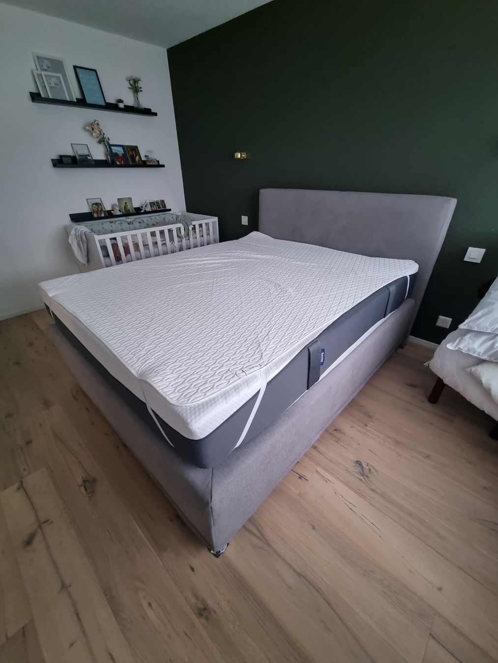 Livique Letti: Boxspringbett 160x200cm mit Matratze und Topper, Grau – Usato da St.Gallen venduto da Quad87 6