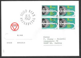 FDC Abart 446.3.01a Retouche nach blind ET 13.3.1967