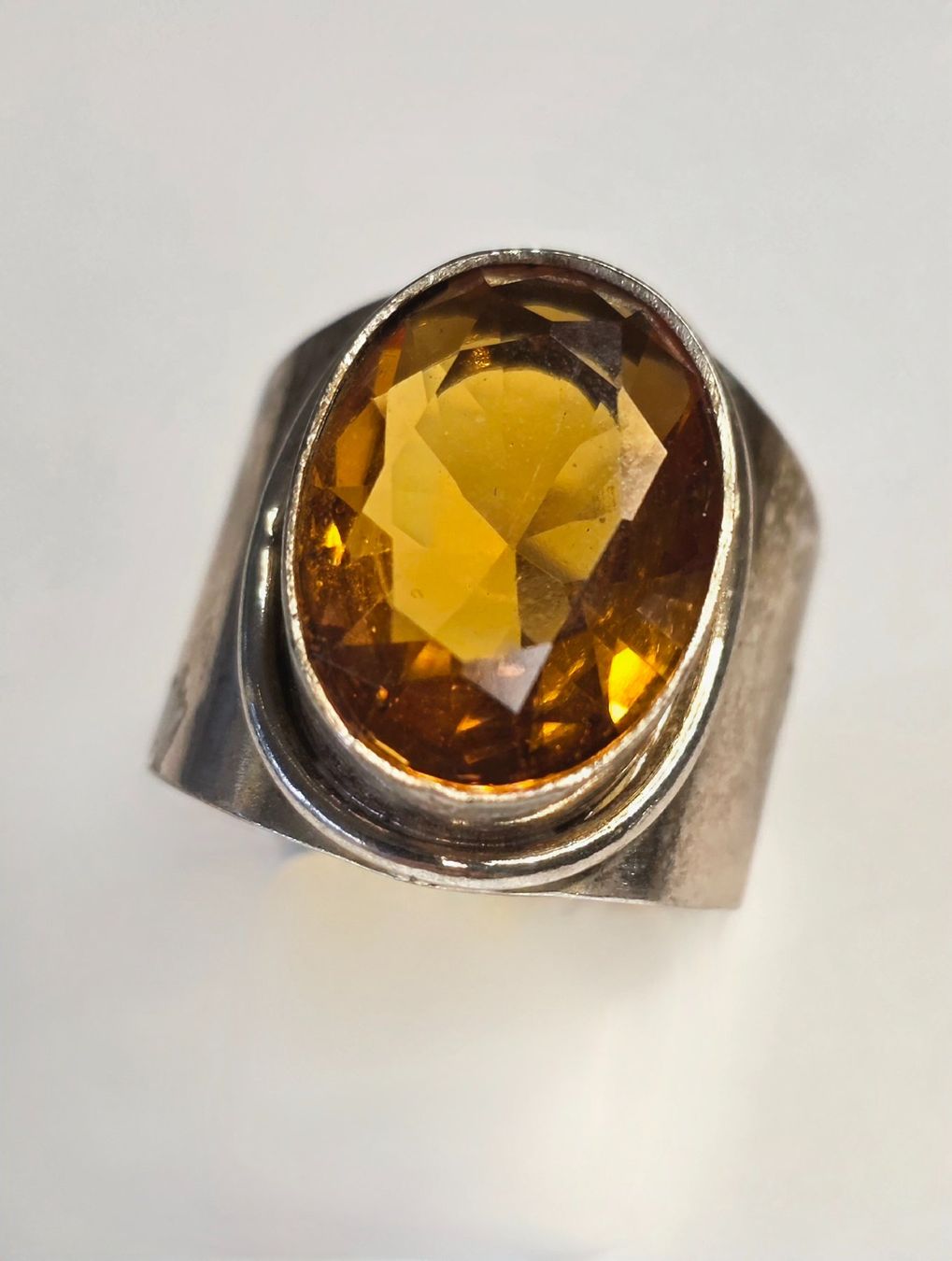 Bagues: Silber Ring gelboranger Stein – Neuf (Voir description) à Zürich par adriben 8