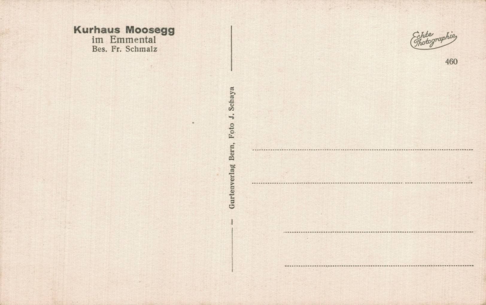 Cartes postales: Ansichtskarte Kurhaus Moosegg Emmental – Neuf (Voir description) à Oberkirch LU par sa_kr 1