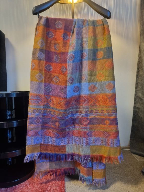 Damen-Blumenschal Aus Baumwolle – 195 Cm Lang, Floraler Jacquard, Warm & Stylisch Für Herbst & Winter