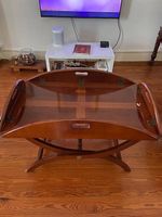 Table basse de bateau en acajou  authentique et modulable