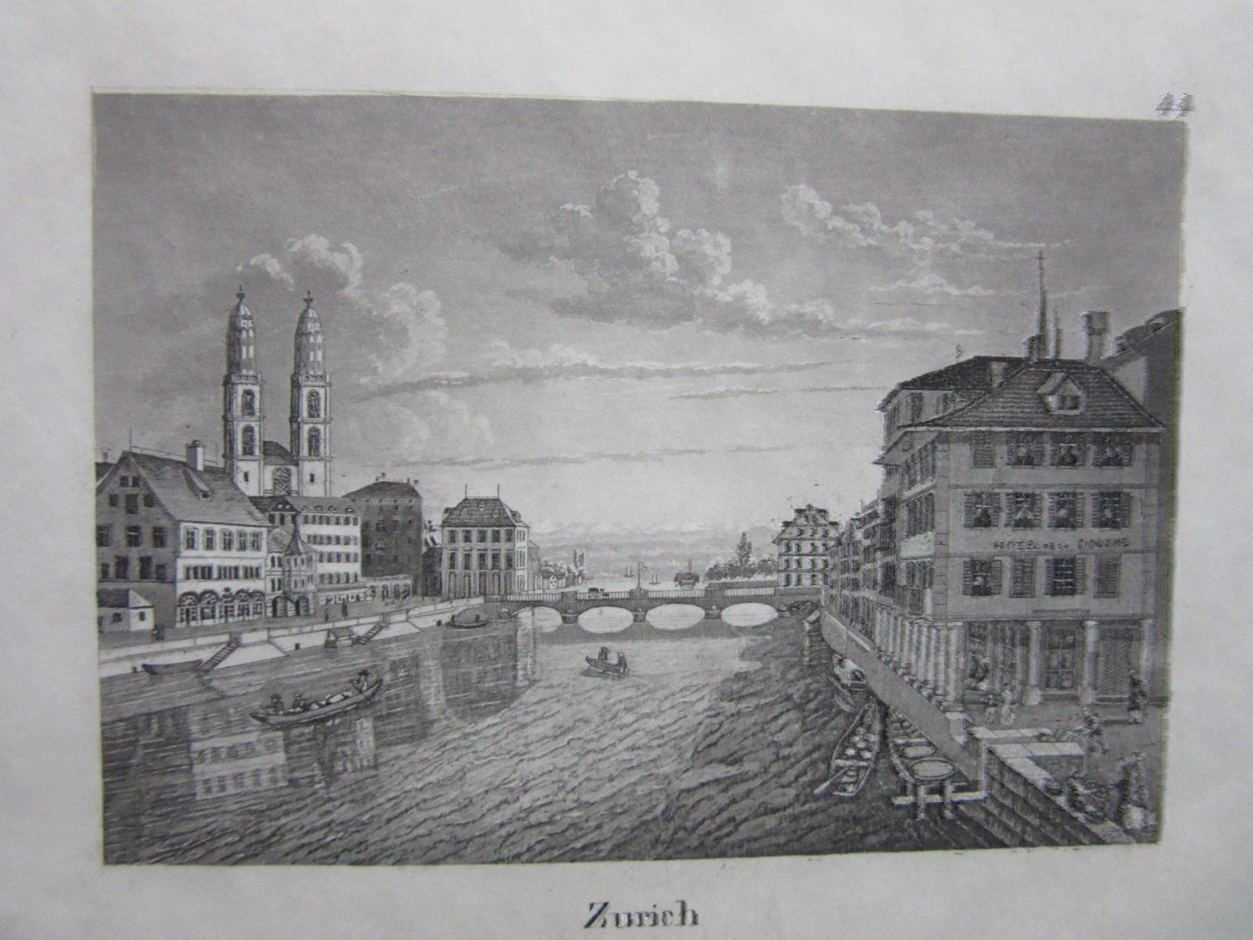Incisioni: ZÜRICH  AQUATINTA – Usato da Gersau venduto da grafik-kunst