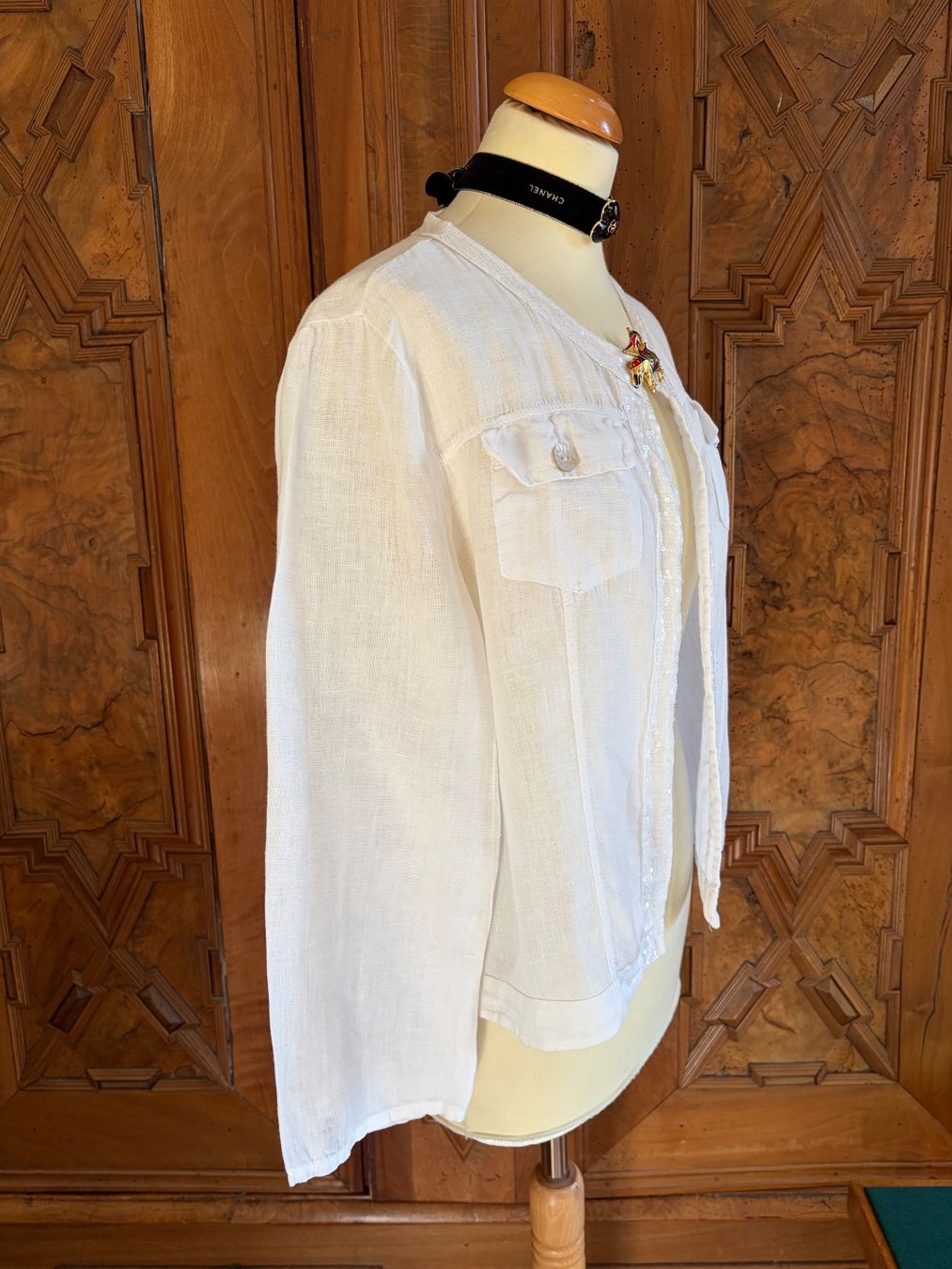 Giacche: Jacke  100% Leinen mit wunderschöner Vintage-Brosche – Usato da Interlaken venduto da Bona55 2