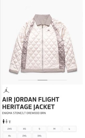 Air Jordan Grösse M Heritage Bomber Jacke beige Neu