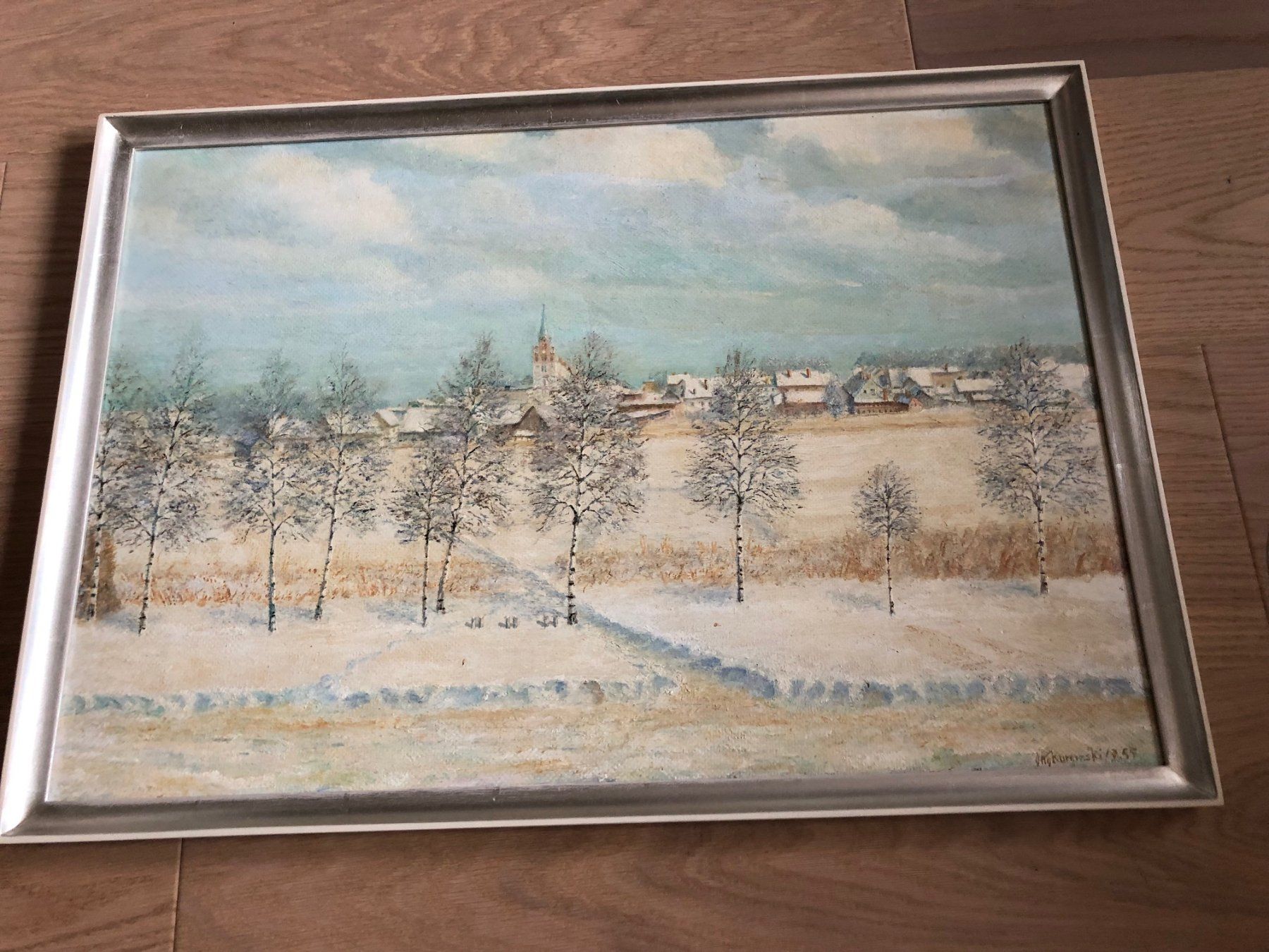 Gemälde: Ölbild - Original - Winterlandschaft - signiert – Gebraucht aus Oberweningen von Hermes010