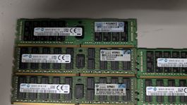 5x Samsung 16GB DDR4 ECC RDIMM PC4-2133P Server RAM 80GB