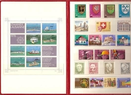 Tutti i francobolli: Jahrbuch 1978 tadellos postfrisch ** – Nuovo e nell'imballaggio originale da Zürich venduto da Alain-Phila