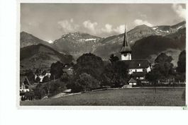 AESCHI Kirche und die Alpen  (A)