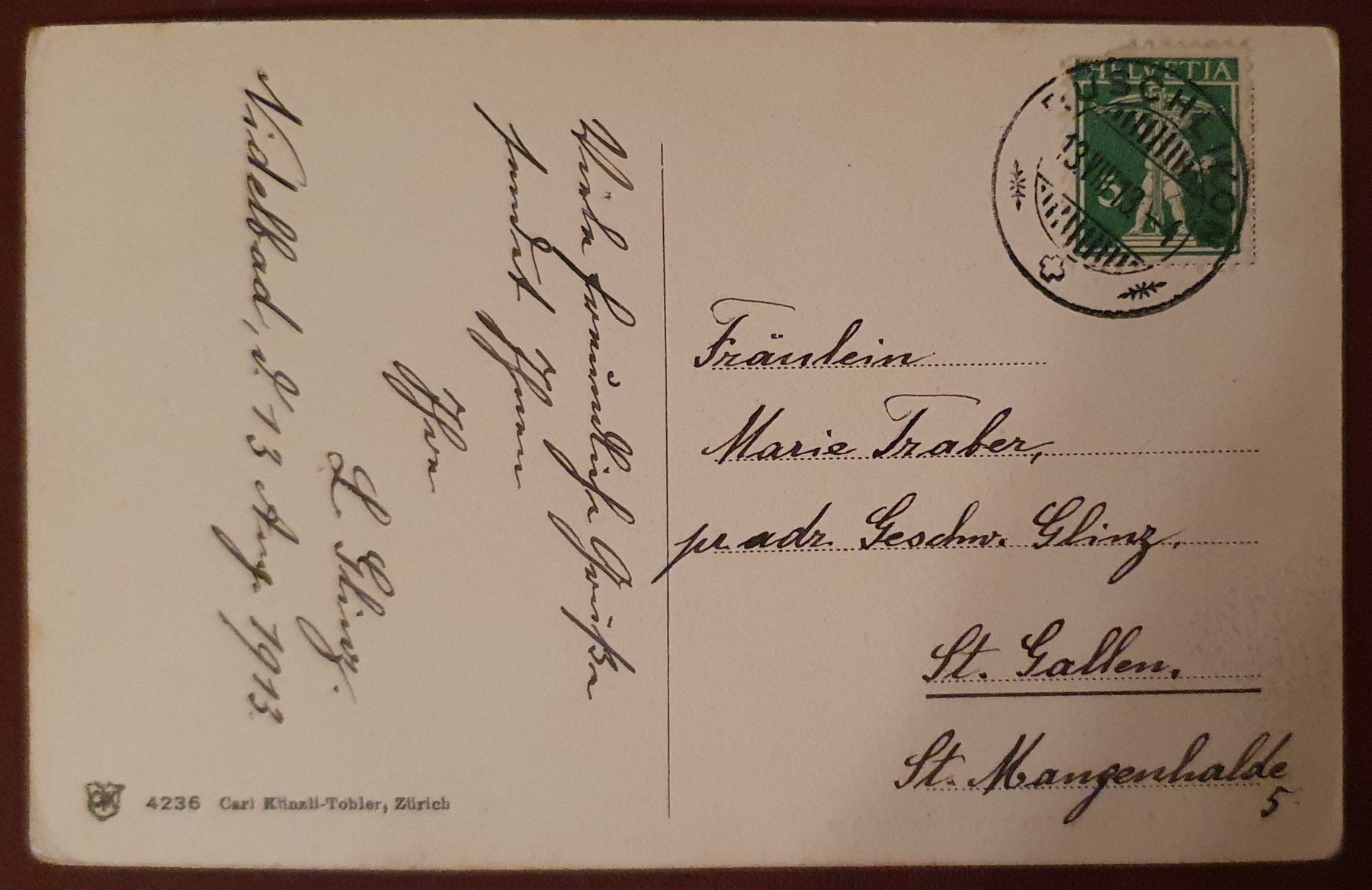Ansichtskarten: Rüschlikon 1913 - neues Schulhaus – Gebraucht aus Kreuzlingen von Rschweiz1 1