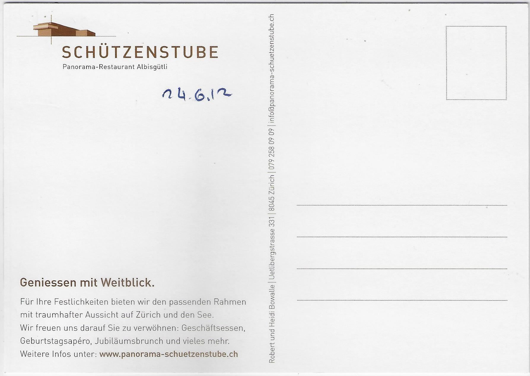 Ansichtskarten: Schützenstube Panorama-Restaurant – Gebraucht aus Ettingen von Kartenplanet 1