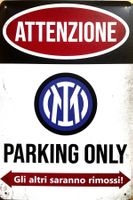 Inter Mailand Parking Only Blechschild Italienisch San Siro