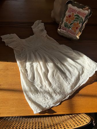 H&M BABY GIRL 🐚 robe à dentelle anglaise NEW! 92