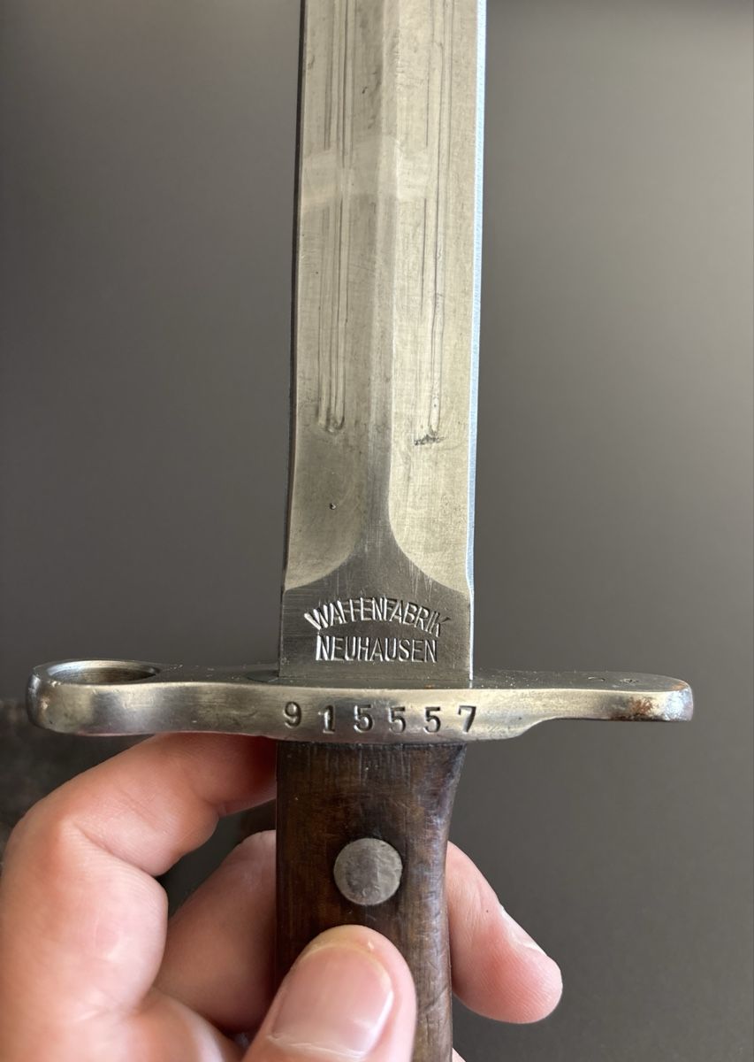 Schweizer Armee Armi bianche: Baïonnette suisse modèle 1918 Schmidt-Rubin – Usato da Chermignon-Bas venduto da NicoCart 1