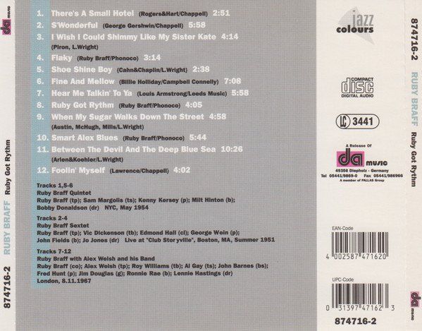 CD: Ruby Braff, Milt Hinton, Edmond Hall, Bobby Donaldson, – Usato da Unterbäch venduto da gote 1