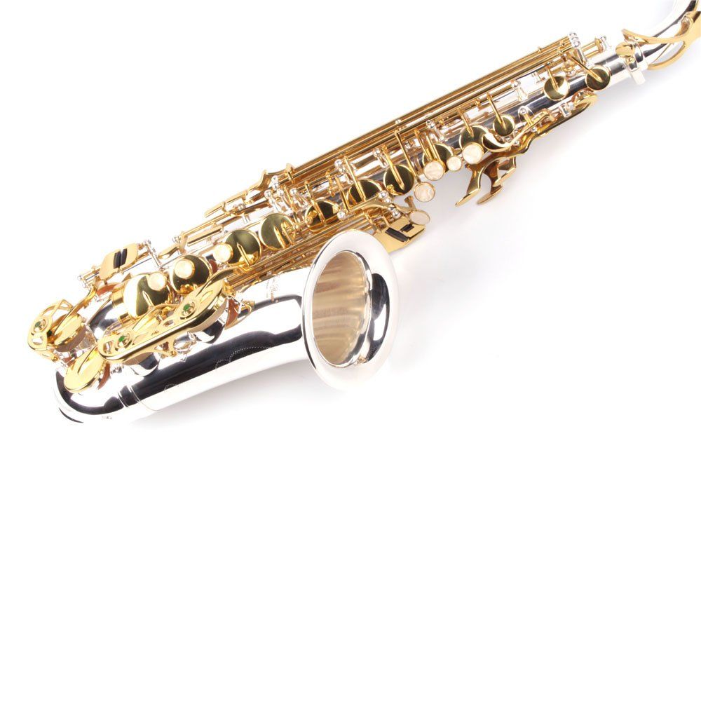 Karl Glaser Strumenti musicali: Alt Saxophon versilbert + Messingklappen, mit Koffer, NEU – Nuovo e nell'imballaggio originale da Lostallo venduto da Guddah78 4