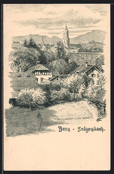 Cartoline postali: Bern, Sulgenbach, Generalansicht, 1907 – Usato da Berlin venduto da bartko-reher