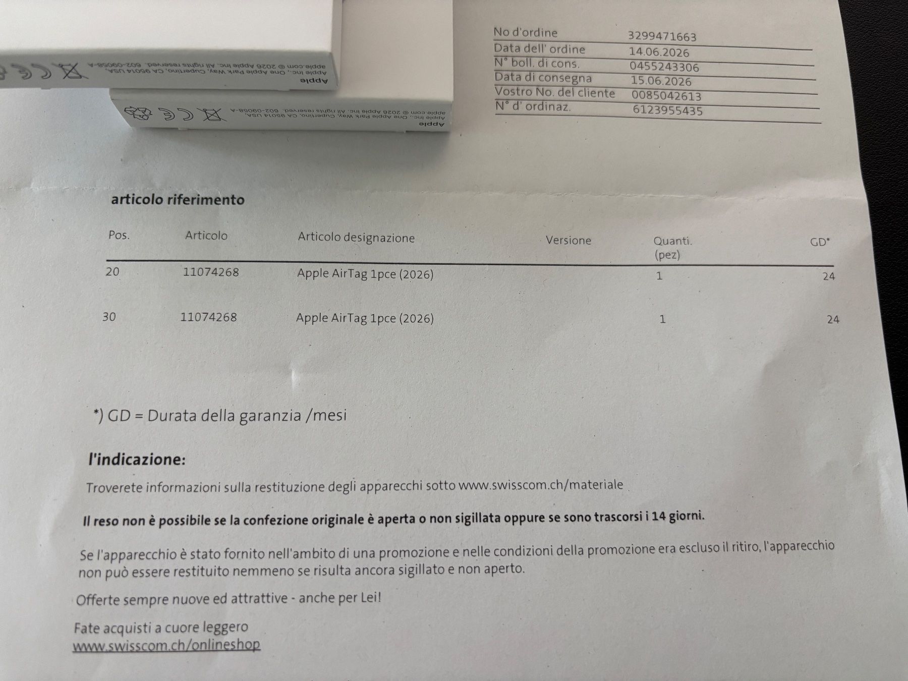 Apple Portachiavi: 2 x Apple AirTag 2nd generation – Nuovo e nell'imballaggio originale da Mellingen venduto da Guilhermefurlan 5