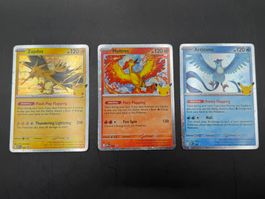Zapdos, Moltres and Articuno Promos 30th Celebration NM/MT