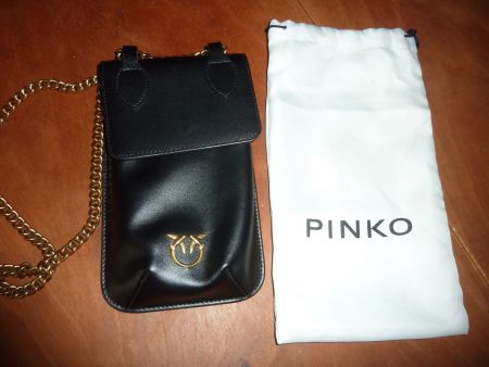sac en bandoulière pour portable cuir marque PINKO femme