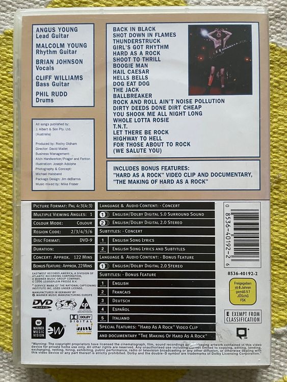 AC DC-DVD NO BULL LIVE PLAZA DE TOROS MA (Gebraucht) in Rorschacherberg ...